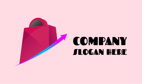 Pink Carrier Bag Retail Logo