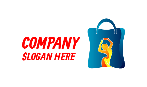 Posierende Dame Einzelhandel Logo