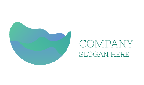 Logo Astratto Del Fiume Delle Onde Dell'acqua