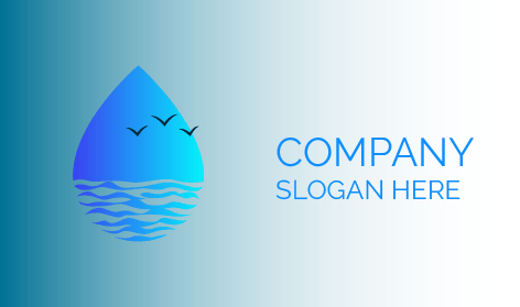 Wassertropfen Fluss Logo