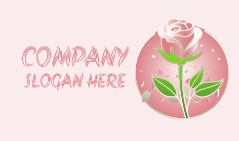 Logotipo De Flor Rosa Fresca