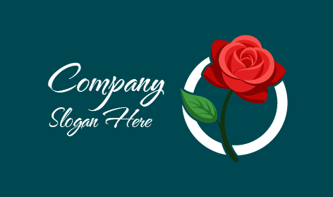 Green Leaf Rose Logo