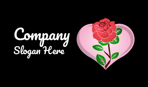 Pembe Kalp Gül Logosu