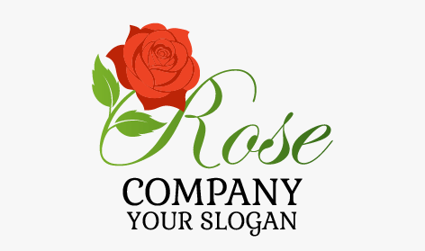 Basit Kırmızı Gül Logosu