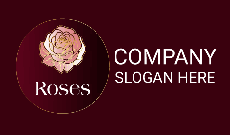 Logo Rose Rouge Élégant