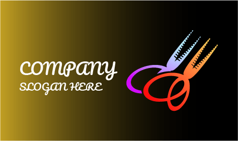 Logo De Salon De Coiffure Avec Ciseaux