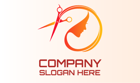 Logo Du Salon De Coupe De Cheveux Agités