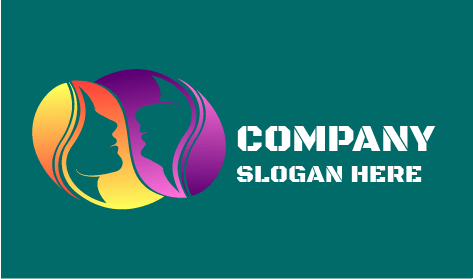 Logo De Salon De Teinture Pour Cheveux Brillant