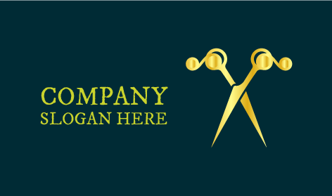 Logo de Salon de Ciseaux de Coiffure