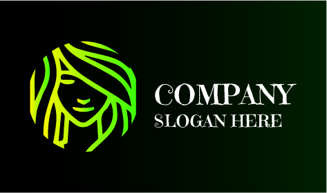 Logo De Salon De Coiffure Avec Reflets Néon