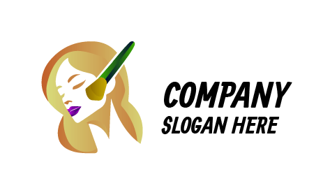 Logo De Salon De Maquillage De Fête