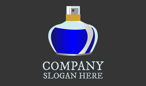 Logo De Salon De Bouteille En Verre De Parfum