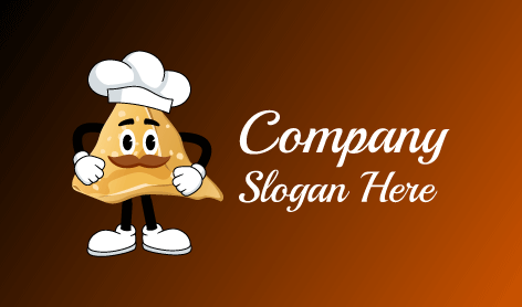 Logo Per Samosa Con Baffi Marroni