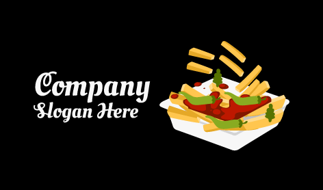 Logo Del Piatto Di Patatine Deliziose