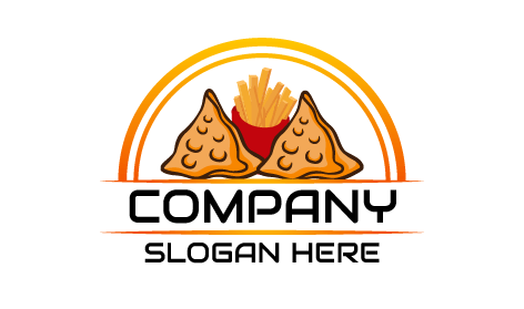Logo A Semicerchio Per Patatine Fritte Samosa