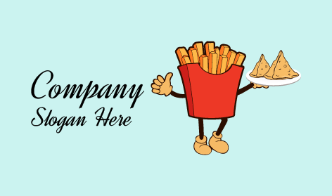 Logo Per Patatine Samosa Con Tasca Rossa
