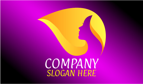 Logo De Spa Cheveux Blonds à Feuilles