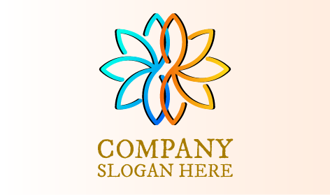 Logotipo Do Spa De Flores Desabrochando