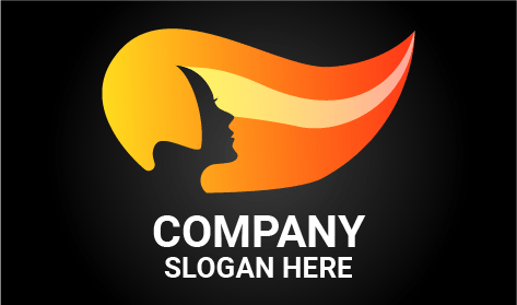 Logotipo Delicioso Do Spa Com Cabelo Laranja