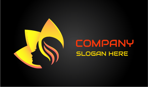 Logotipo Do Spa De Cabelo De Pétalas