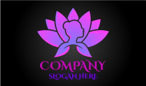 Logotipo Floral Roxo Do Spa