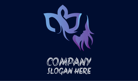 Logotipo De Spa De Cabelo De Cor Brilhante