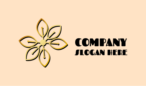 Logotipo Spa De Seis Pétalas De Flores