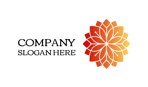 Logotipo De Spa Con Flores De Línea Blanca