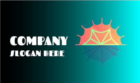 Logotipo de la araña de telaraña azul