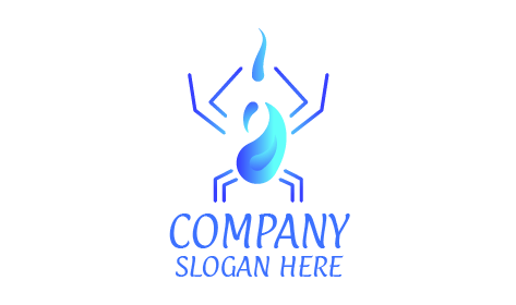 Logo Del Ragno Gocciolina Blu