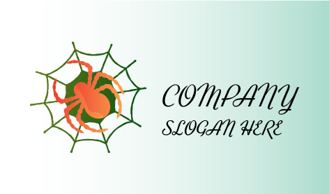 Logotipo De Araña De Tela Verde Oscuro