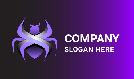 Logo Laba-laba Lavender yang Elegan