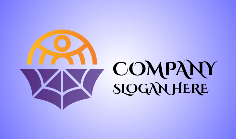 Logotipo De Araña Circular Naranja