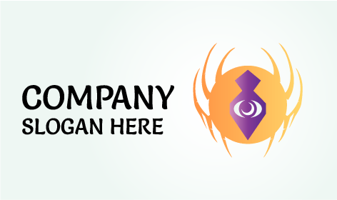 Pastel Orange Spider Logo