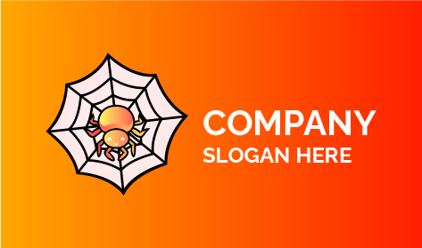 Logo Del Ragno Arancione Riposante