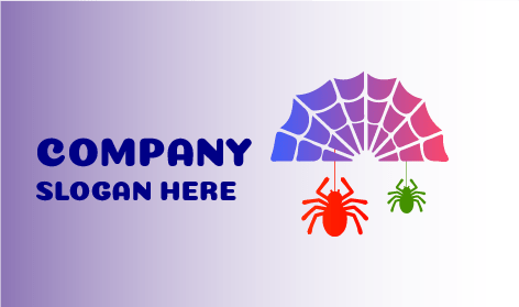 Logotipo Vibrante De Araña Suspendida