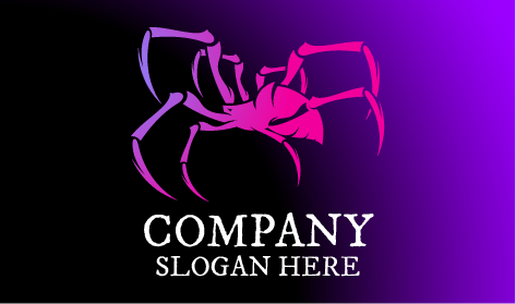 Logo-Design Der Wandernden Spinne