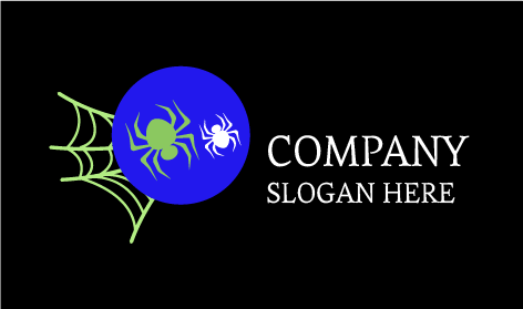 Logo D'araignée Blanche Et Verte