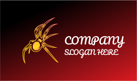 Yellow Attacking Spider Logo