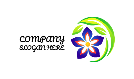 Blue Flower Spring Logo