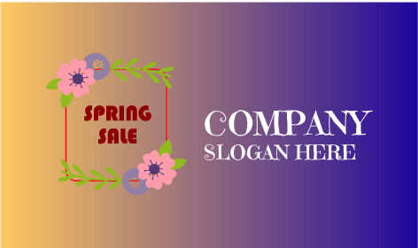 Floral Spring Season Sale Logo