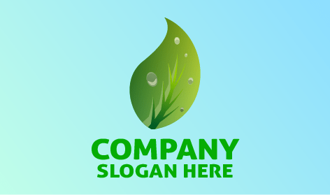 Greenish Spring Leaf Logo