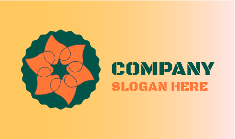 Orange Heart Petals Spring Logo