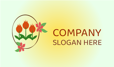 Round Frame Spring Rose Logo