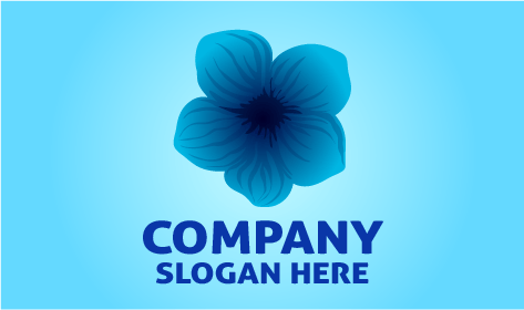 Sapphire Bloom Spring Flower Logo