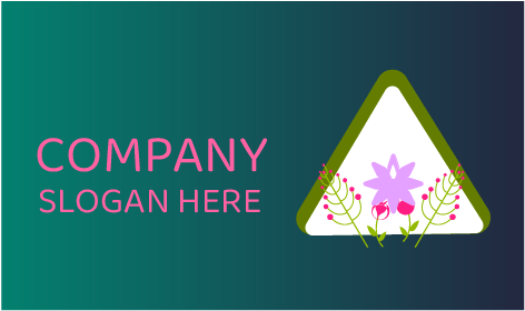 Triangle Botanical Pattern Logo