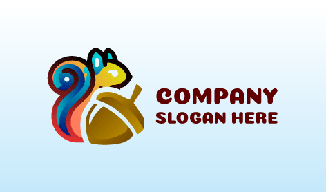 Logo Tupai Pemakan Biji Pohon Ek