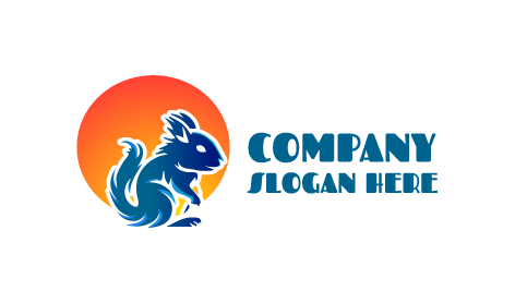 Logo Créatif D'écureuil Marchant