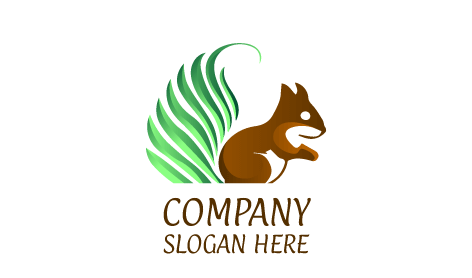 Elegantes Eichhörnchen-maskottchen-logo