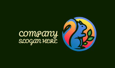 Logo Scoiattolo Blu Sfumato